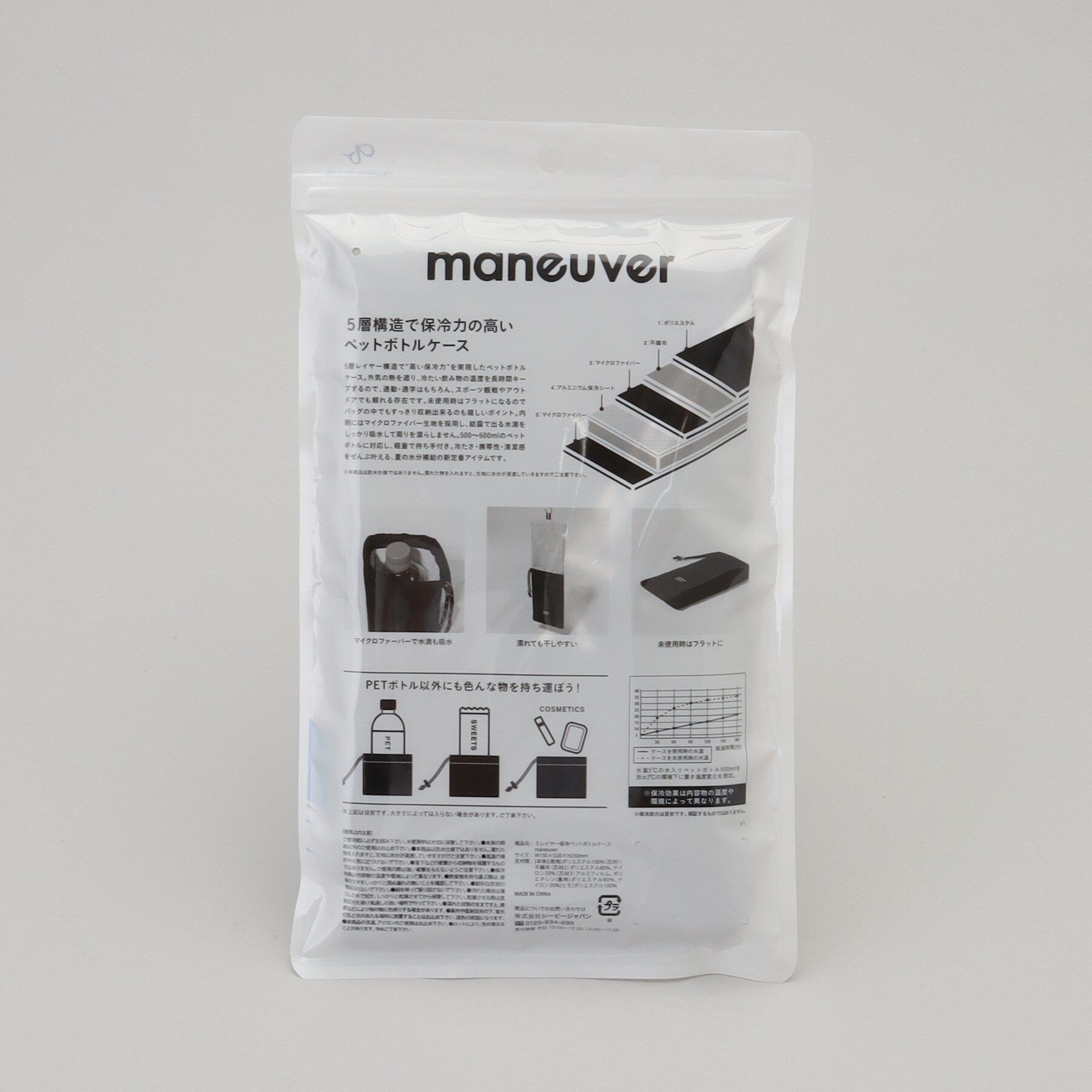 212 KITCHEN STORE「5レイヤー保冷ペットボトルケース maneuver GY」|食器・キッチングッズ|