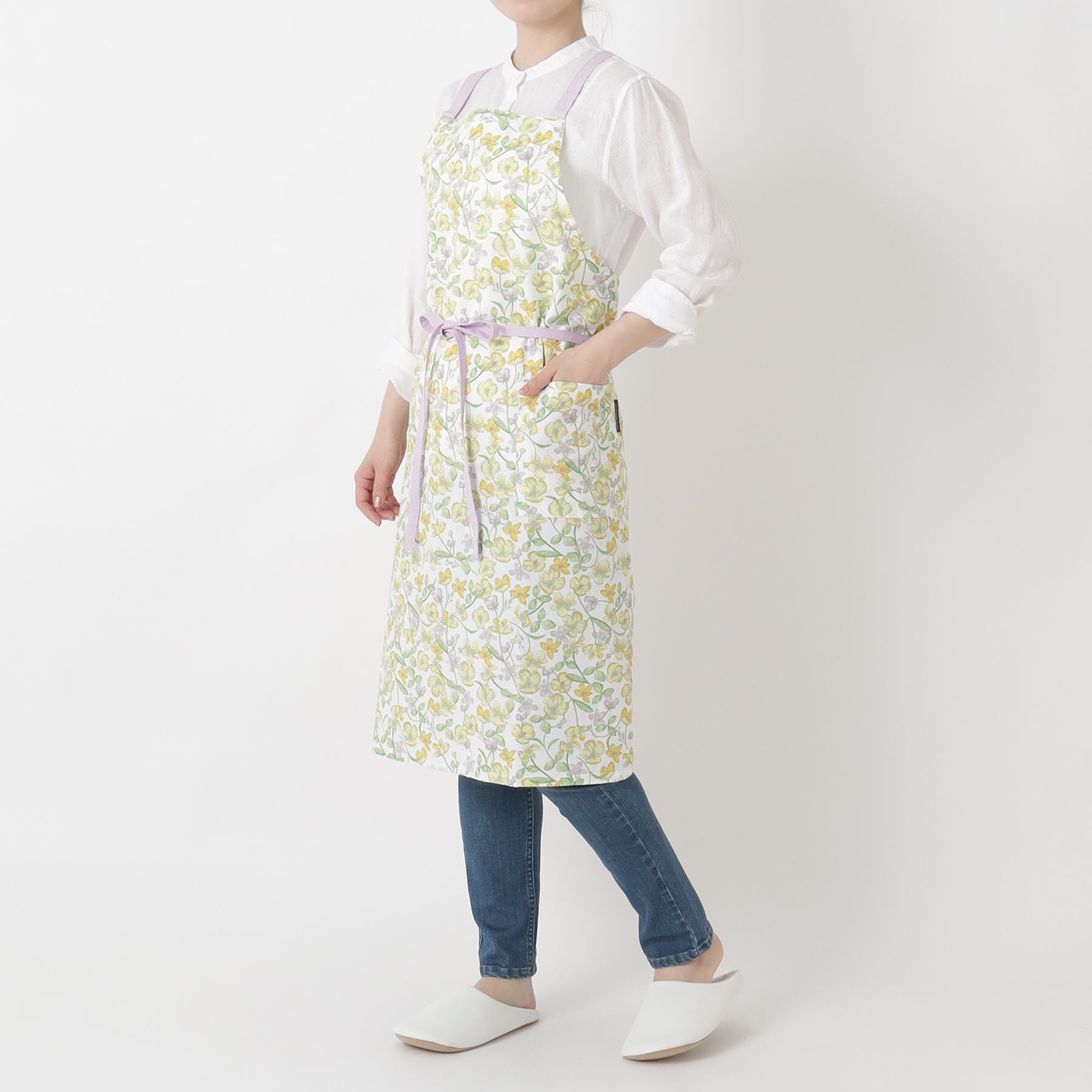 212 KITCHEN STORE「ポピープリントエプロン YE」|食器・キッチングッズ|