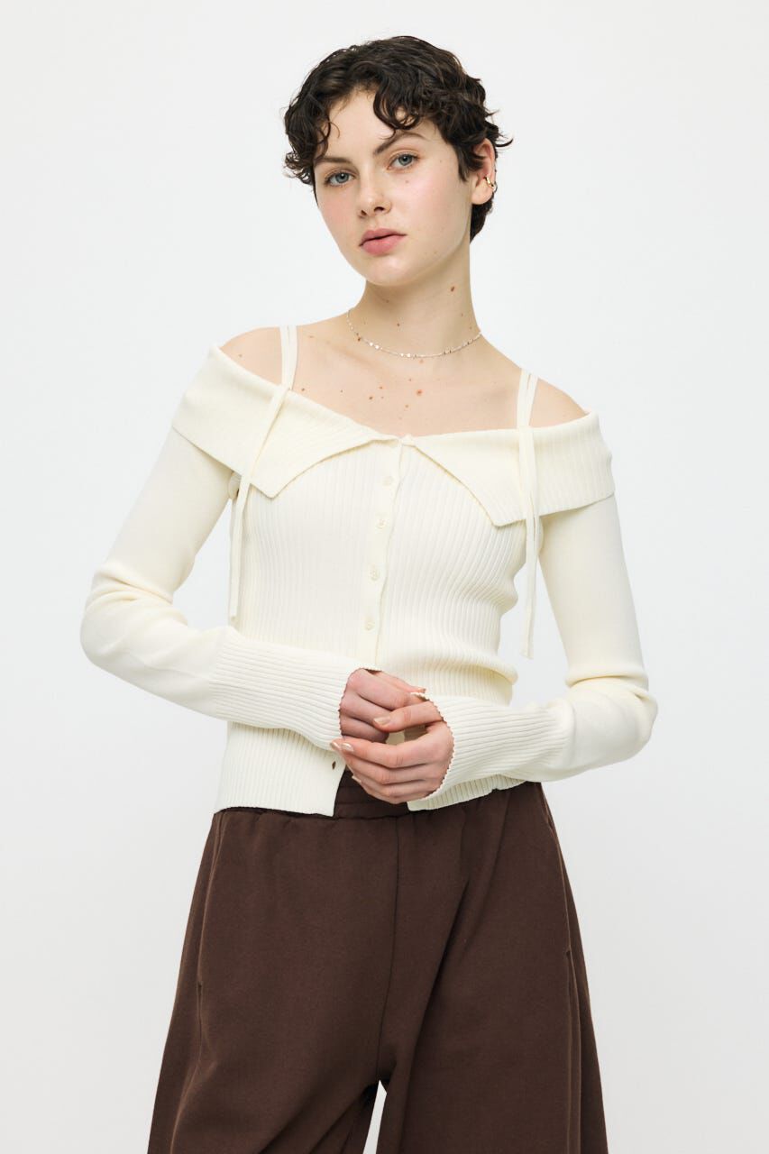 MOUSSY「3WAY SHOULDER ニット」|ニット・セーター|