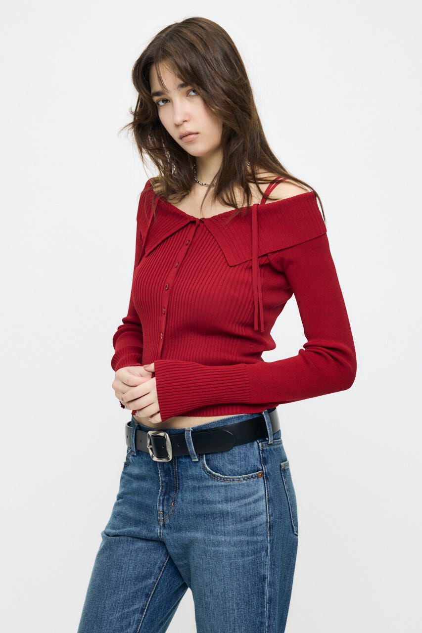 MOUSSY「3WAY SHOULDER ニット」|ニット・セーター|