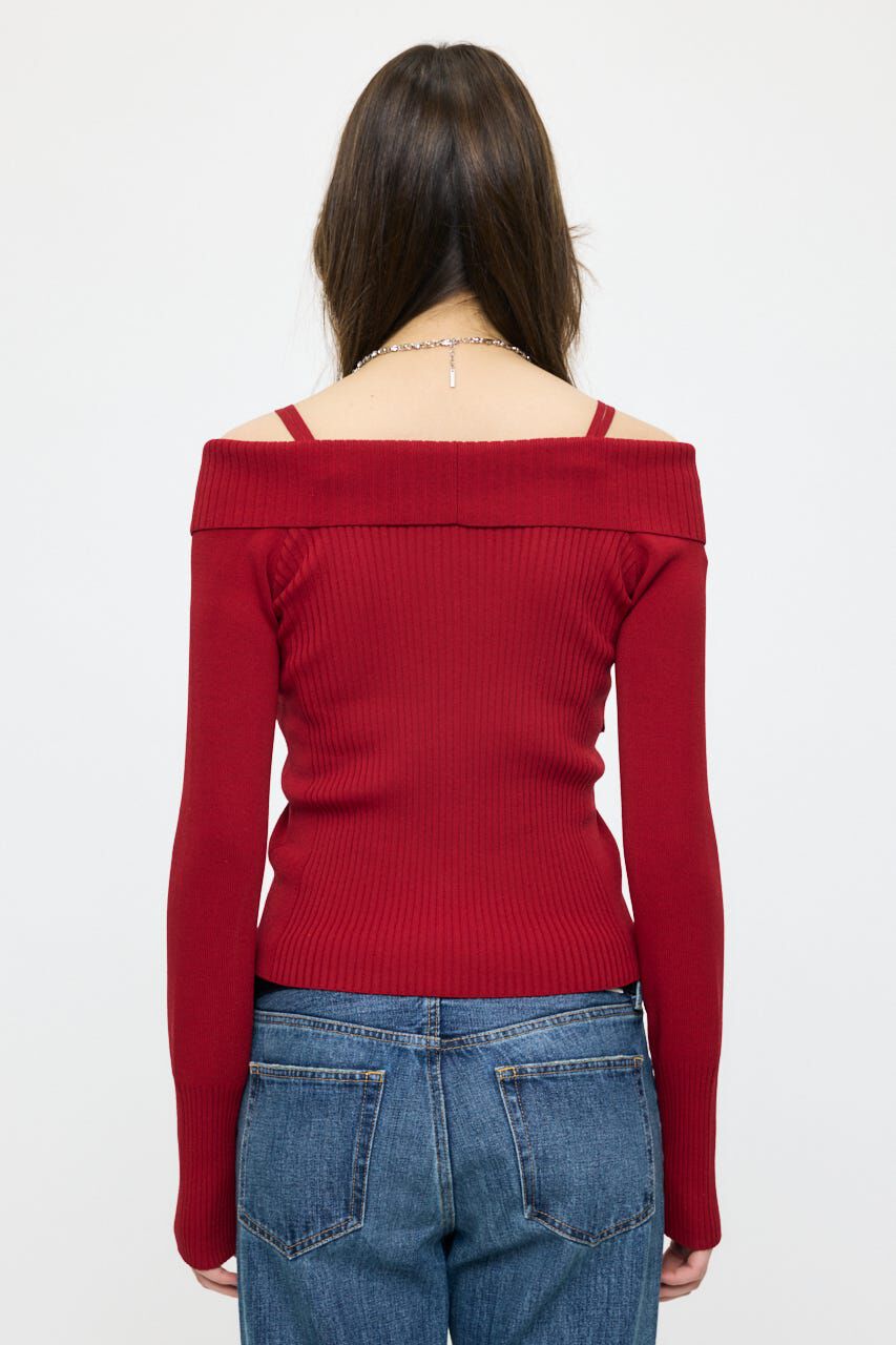MOUSSY「3WAY SHOULDER ニット」|ニット・セーター|
