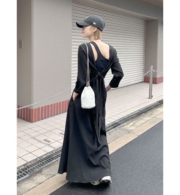 Ungrid「バックリボンフレアワンピース」|ワンピース|
