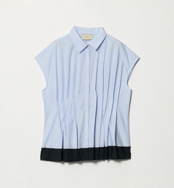 UNITED ARROWS「タック フレンチスリーブ シャツ」|シャツ・ブラウス|LT.BLUE