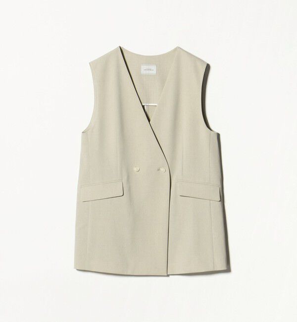 UNITED ARROWS green label relaxing「［size SHORTあり］サラフール ノーラペル ジレ ストレッチ UVカット」|ノーカラージャケット|