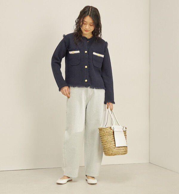 SHIPS for women「レザー コンビ シーグラス バッグ」|かごバッグ|