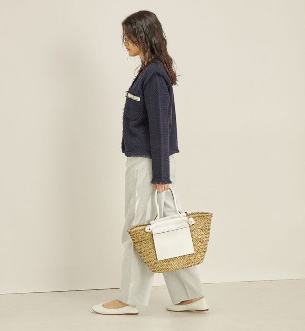 SHIPS for women「レザー コンビ シーグラス バッグ」|かごバッグ|