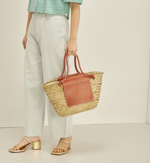 SHIPS for women「レザー コンビ シーグラス バッグ」|かごバッグ|
