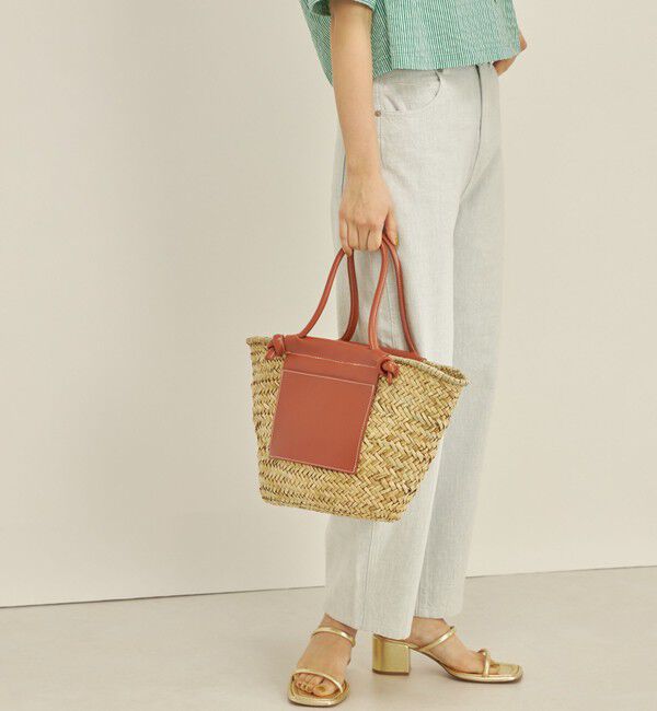 SHIPS for women「レザー コンビ シーグラス バッグ」|かごバッグ|