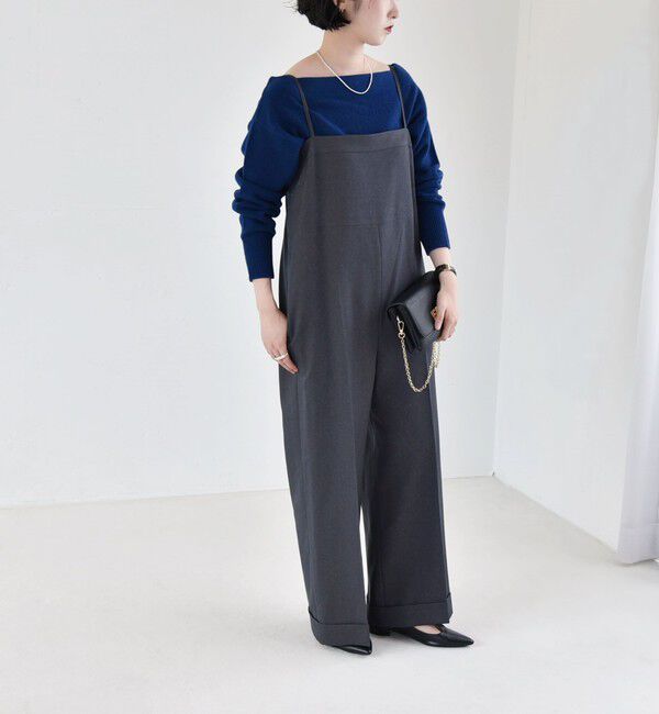 quaranciel「quaranciel:〈手洗い可能〉キャミ ワイド サロペット（セットアップ対応）」|オールインワン|