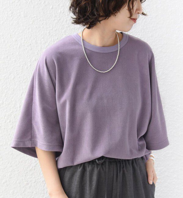 SHIPS for women「《予約》〈接触冷感/UVカット〉マイクロ パイル ドルマン スリーブ プルオーバー」|Tシャツ・カットソー|
