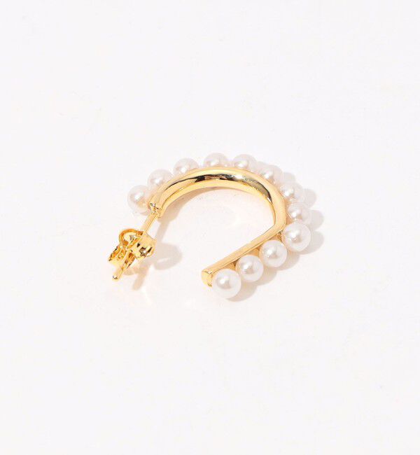 TOMORROWLAND GOODS「【別注】januka  パールフープ スモールピアス」|ピアス|