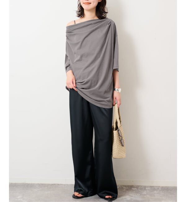 SLOBE IENA「ニュアンスネックBIG TEE」|Tシャツ・カットソー|