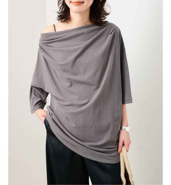SLOBE IENA「ニュアンスネックBIG TEE」|Tシャツ・カットソー|