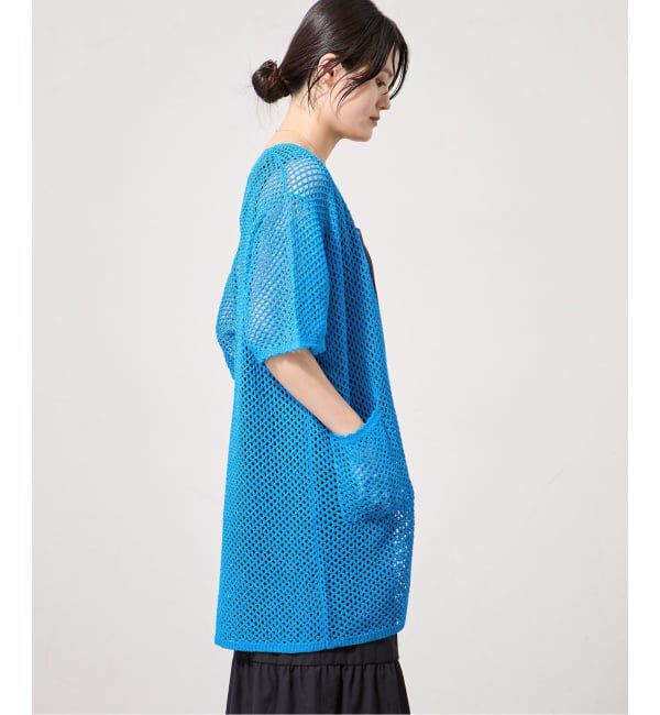 IENA「《一部店舗限定》エアリーメッシュ ハーフスリーブカーディガン」|ニット・セーター|