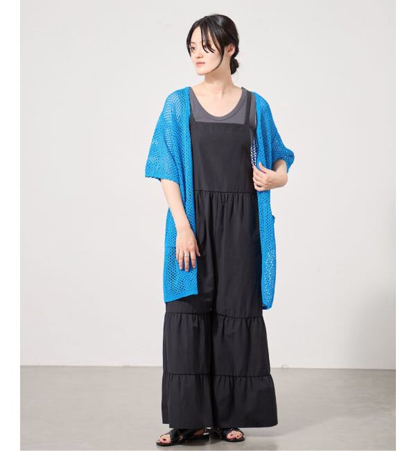 IENA「《一部店舗限定》エアリーメッシュ ハーフスリーブカーディガン」|ニット・セーター|