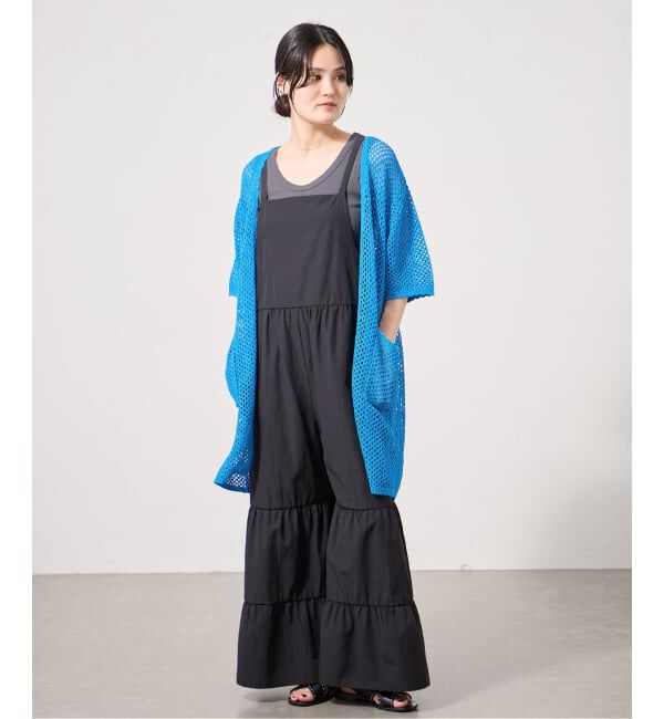 IENA「《一部店舗限定》エアリーメッシュ ハーフスリーブカーディガン」|ニット・セーター|