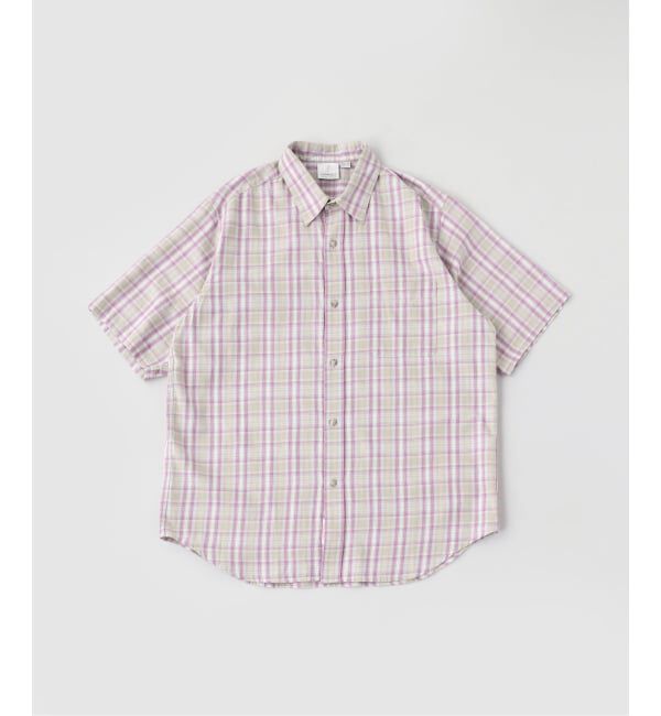417 EDIFICE「Gramicci / グラミチ S/S CHECKERED OMBRE SHIRT」|シャツ・ブラウス|パープル