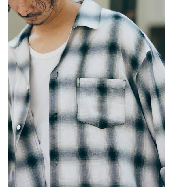 JOURNAL STANDARD relume「レーヨン アンカット フリンジ チェックシャツ」|シャツ・ブラウス|