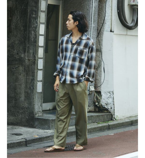JOURNAL STANDARD relume「レーヨン アンカット フリンジ チェックシャツ」|シャツ・ブラウス|