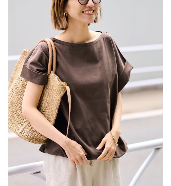FRAMeWORK「ボートネック裾ドロストプルオーバー」|Tシャツ・カットソー|