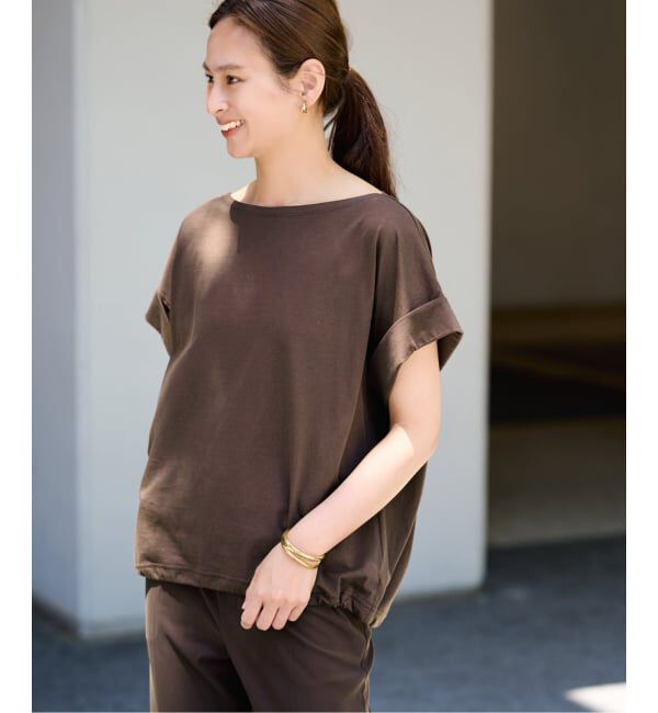 FRAMeWORK「ボートネック裾ドロストプルオーバー」|Tシャツ・カットソー|