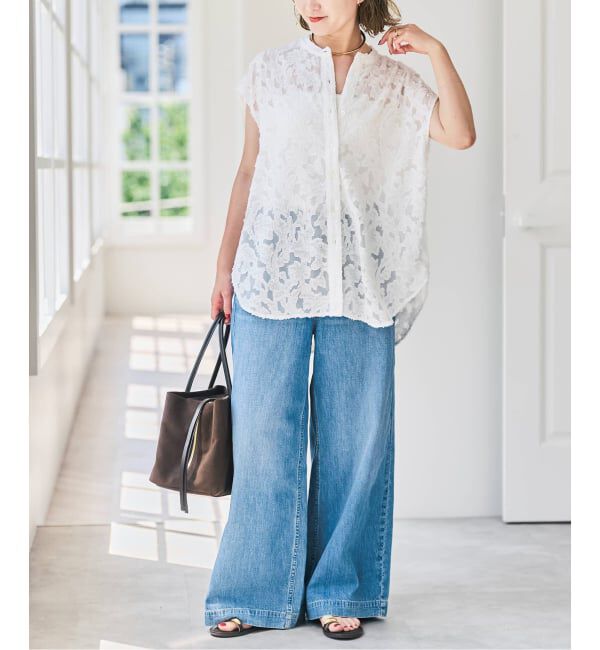 Spick and Span「《予約》シアージャガードフレンチシャツ」|シャツ・ブラウス|