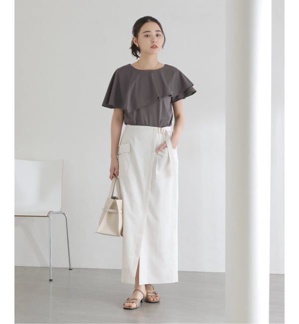 「【洗える】ケープカットソー」|Tシャツ・カットソー|