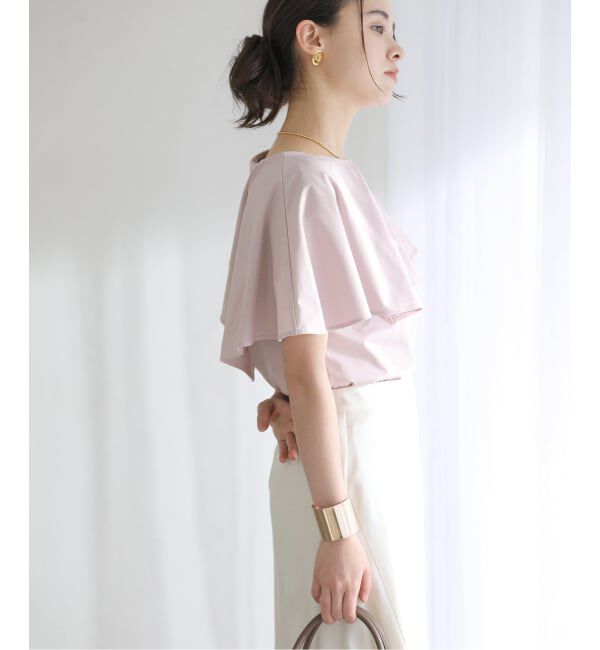  「【洗える】ケープカットソー」|Tシャツ・カットソー|