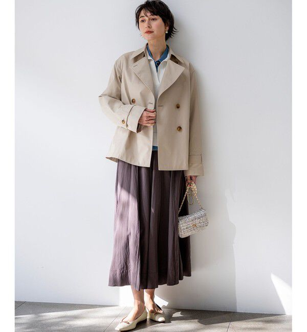 23区「【FUDGE掲載】マットライトタフタ フレアスカート」|スカート|