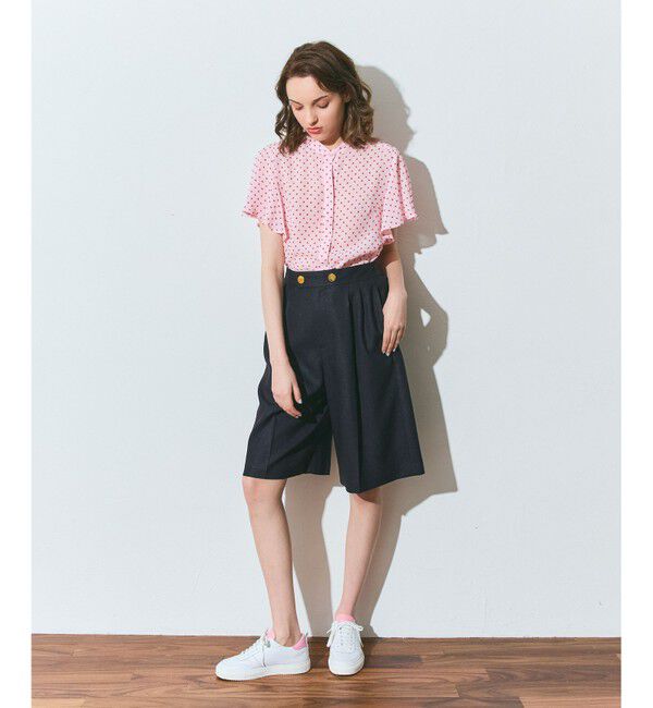 Grace Class「リネンタッチハーフパンツ」|その他|ネイビー