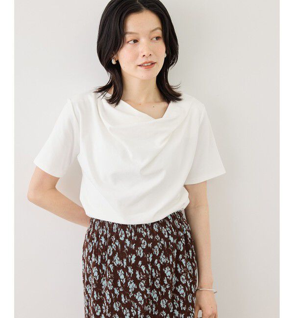 Rope&rsquo;Picnic「ハーフスリーブドレープカットトップス」|Tシャツ・カットソー|
