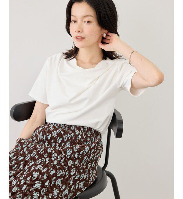 Rope&rsquo;Picnic「ハーフスリーブドレープカットトップス」|Tシャツ・カットソー|