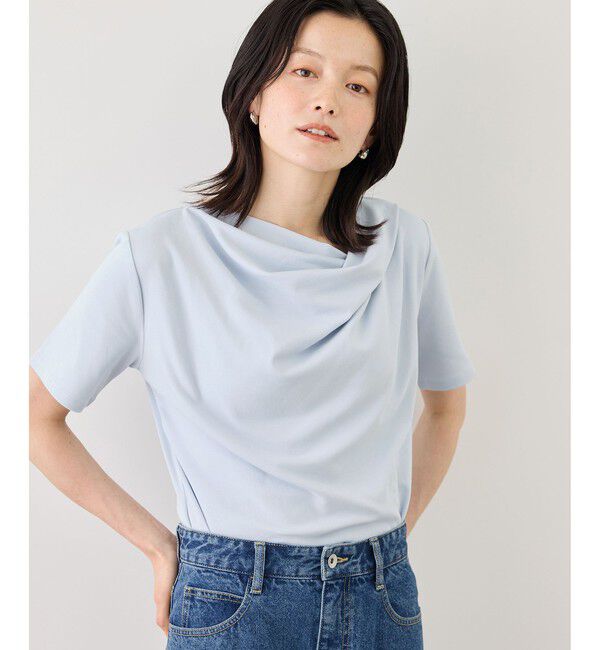 Rope&rsquo;Picnic「ハーフスリーブドレープカットトップス」|Tシャツ・カットソー|