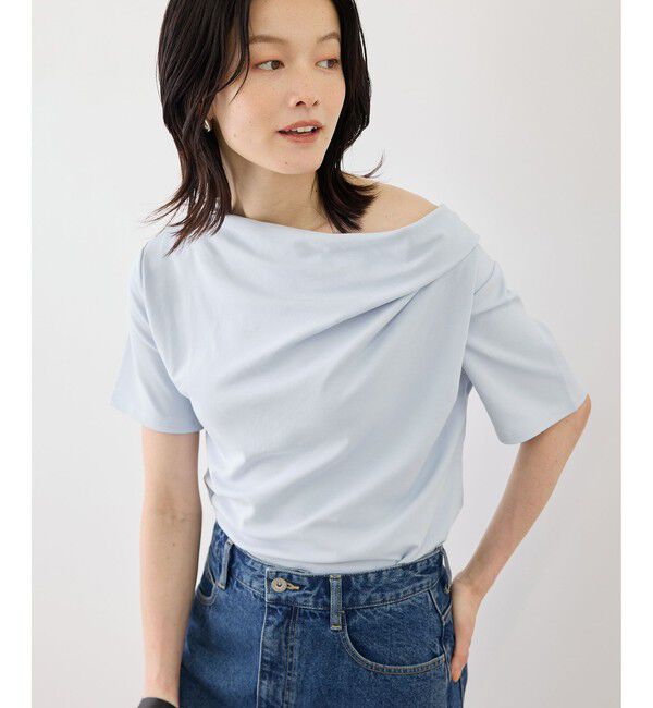 Rope&rsquo;Picnic「ハーフスリーブドレープカットトップス」|Tシャツ・カットソー|