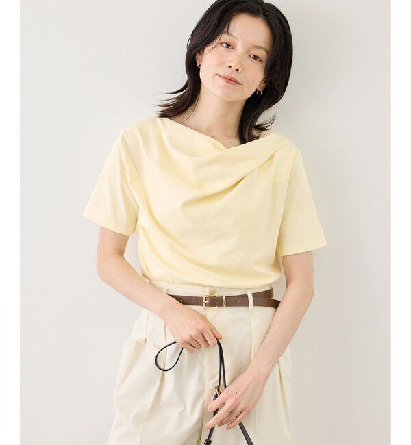 Rope&rsquo;Picnic「ハーフスリーブドレープカットトップス」|Tシャツ・カットソー|
