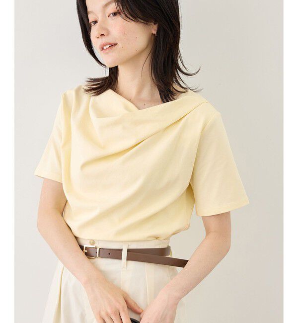 Rope&rsquo;Picnic「ハーフスリーブドレープカットトップス」|Tシャツ・カットソー|