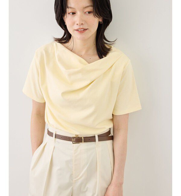 Rope&rsquo;Picnic「ハーフスリーブドレープカットトップス」|Tシャツ・カットソー|