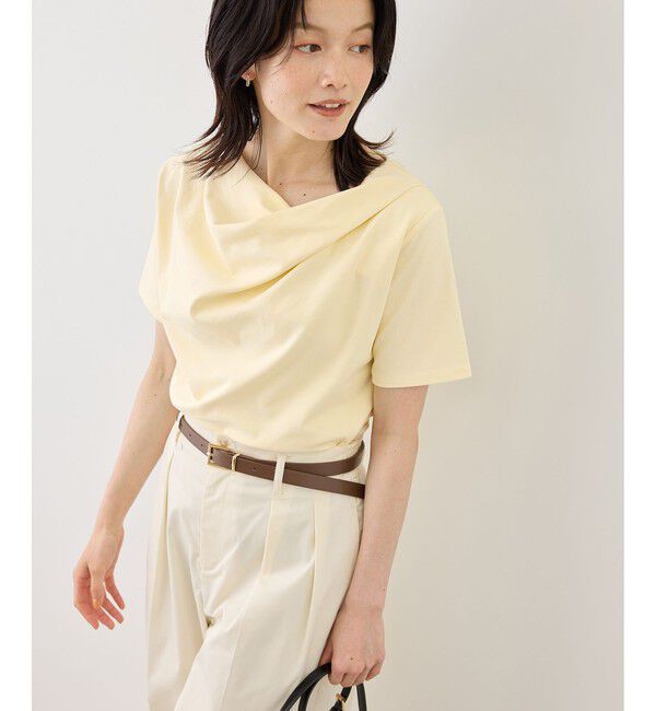 Rope&rsquo;Picnic「ハーフスリーブドレープカットトップス」|Tシャツ・カットソー|