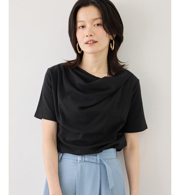Rope&rsquo;Picnic「ハーフスリーブドレープカットトップス」|Tシャツ・カットソー|