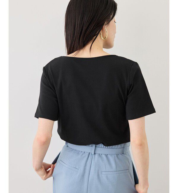 Rope&rsquo;Picnic「ハーフスリーブドレープカットトップス」|Tシャツ・カットソー|