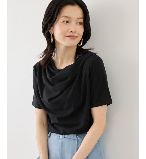 Rope&rsquo;Picnic「ハーフスリーブドレープカットトップス」|Tシャツ・カットソー|
