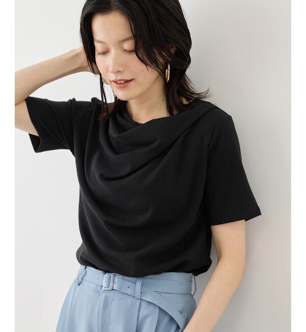 Rope&rsquo;Picnic「ハーフスリーブドレープカットトップス」|Tシャツ・カットソー|