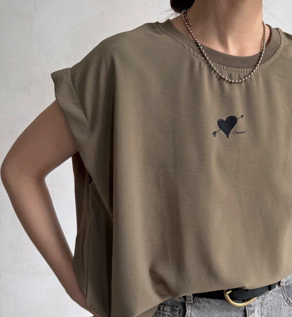  「【WEB限定】ハートバックロゴプリントTEE」|Tシャツ・カットソー|