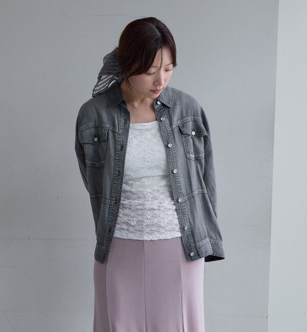  「【再入荷】シアーデニムシャツ」|シャツ・ブラウス|