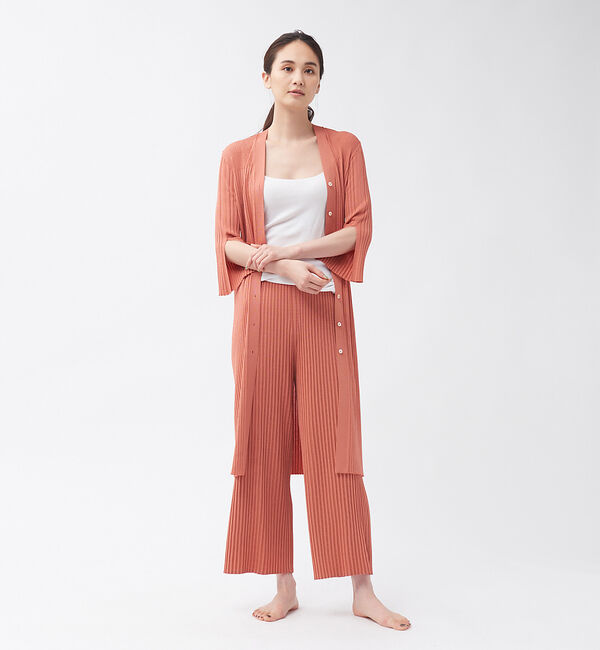 qualite「【WEB・一部店舗限定】《セットアップ対応》リブニットロングカーディガン」|カーディガン|