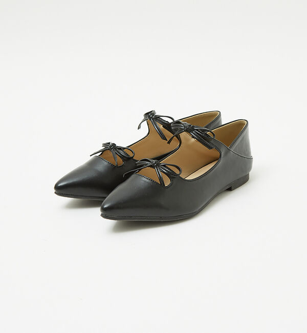 AU BANNISTER「【販売店舗限定】ダブルリボンポインテッドパンプス」|パンプス|