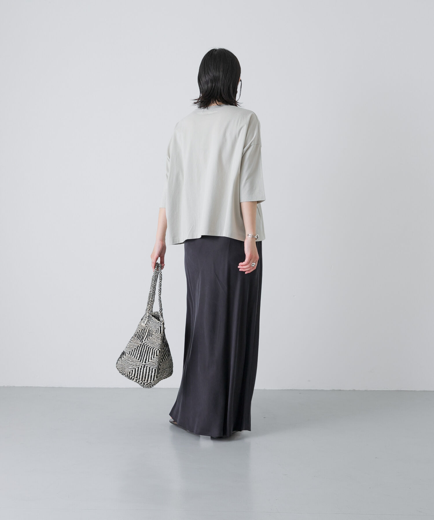 かぐれ「ワイド6分袖プルオーバー」|Tシャツ・カットソー|