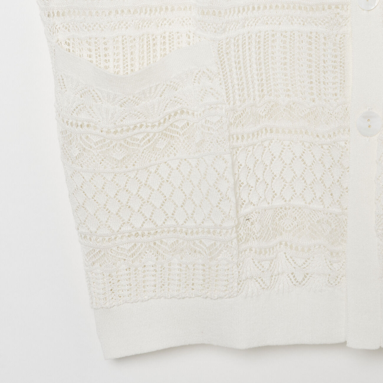  「boussole HALF SLEEVE  LACE CARDIGAN」|ニット・セーター|