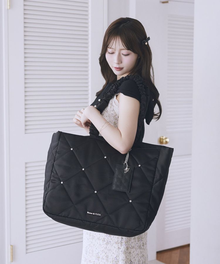 Maison de FLEUR「キルティングエアリーキャリーオンバッグ」|トートバッグ|