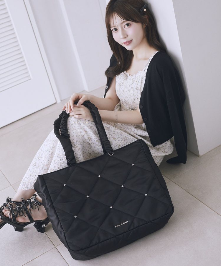 Maison de FLEUR「キルティングエアリーキャリーオンバッグ」|トートバッグ|